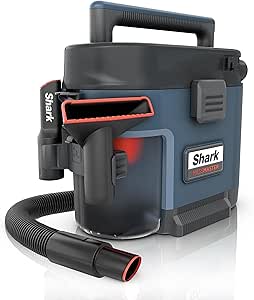 Shark VS101 MessMaster Portable Wet Dry Vacuum, 1 Gallon Capacity, Corded, Perfect for Pets & Cars, AnyBag Tech, Self-Cleaning, Ultra-Powerful Suction for Tough Wet & Dry Messes, Blue (Renewed)