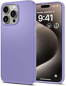 Spigen Case for iPhone 15 Pro Max Case, Thin Fit Designed for Apple iPhone 15 Pro Max Case - Iris Purple