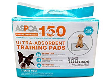 ASPCA Ultra Absorbent Training Pads for Pets, No Leaking, Odor Control, Ideal for Housebreaking Puppies