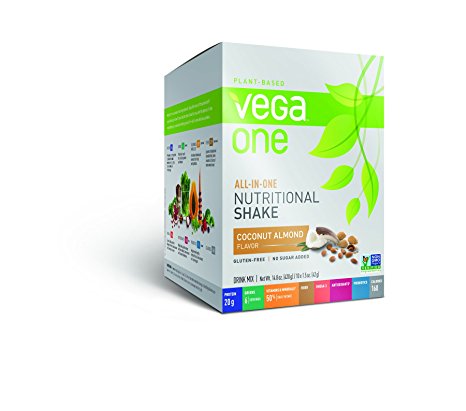 Vega One Plant Protein Powder, Coconut Almond, 10 Count