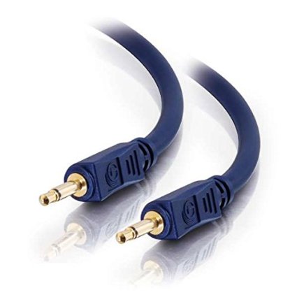 C2G /Cables To Go 40619 Velocity 3.5mm M/M Mono Audio Cable, Blue (3 Feet)