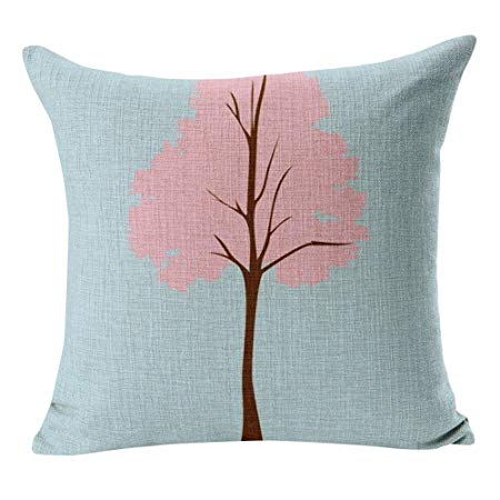 super1798 Birds Tree Butterfly Printed Throw Pillow Case Cushion Cover - 1