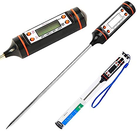 hudiemm0B Meat Probe Thermometer, Meat Thermometer Kitchen Digital Cooking Food Probe Electronic BBQ Gauge