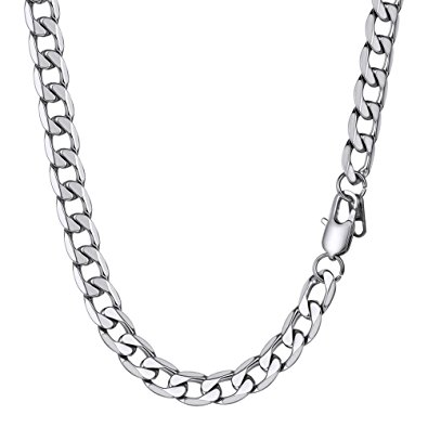 Cuban Chain with Clasp 8MM Wide Necklace 316L Stainless Steel Jewelry 18K Gold/Black Gun Plated Men Jewelry 18'' 20'' 22'' 24'' 26'' 28'' 30''