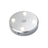 iSolem 4 LEDs Super Bright Battery Motion Wall Light - Rechargeable Stick Anywhere Nightlight