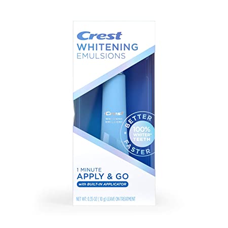 Crest Whitening Emulsions On-the-Go Leave-On Teeth Whitening Pen Treatment, 0.35 Oz (10 G), 0.35 ounces