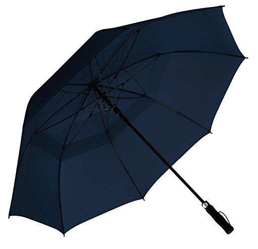 EEZ-Y Golf Umbrella w/ Extra Large 62-inch Windproof Canopy - Auto Open Sturdy & Lightweight
