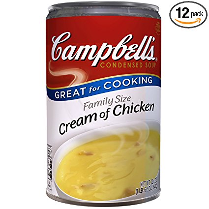 Campbell's Condensed Soup, Cream of Chicken, Family Size, 22.6 Ounce (Pack of 12)