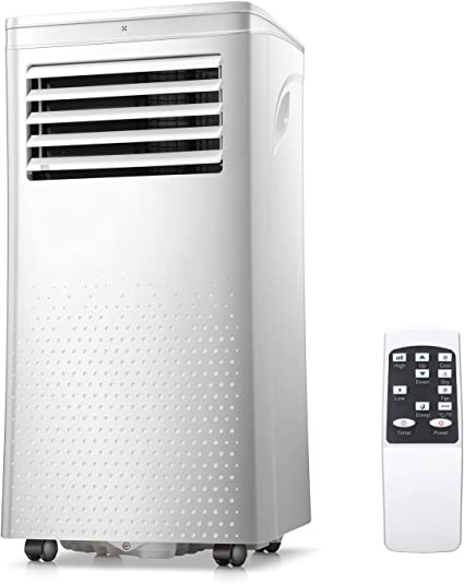 R.W.FLAME Portable Air Conditioner 10000BTU, Portable AC Unit ,3 in 1 Compact Cooling Unit with Built-in Dehumidifier and Fan Functions, Portable AC with Remote Control for Home & Office, Window Kit Included