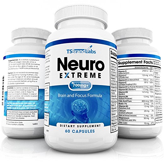 Neuro Extreme Pill Boost Memory, Focus, Clarity, Concentration, Mood, Cognitive Meditation Enhancement, 41 Ingredients contain DMAE, Inositol, Gaba, Magnesium, Berry Fruit Extract, Grape Seed Extract.