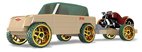 Automoblox Mini X10 Timber Pack - SUV with Trailer and Motorcycle