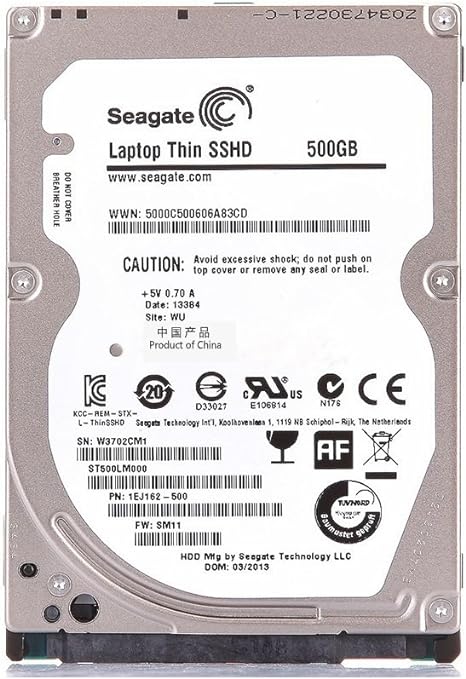 Seagate ST500LM000 SSHD 500GB 5400RPM 64MB SATA 6.0Gb/s 2.5 Solid State Hybrid Drive