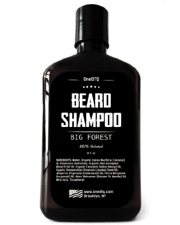 Big Forest Beard Growth Shampoo 8 Fl Oz- 100% Natural & Organic Facial Hair Wash