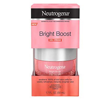 Neutrogena Bright Boost Brightening Gel Moisturizing Face Cream with Skin Resurfacing and Brightening Neoglucosamine for smooth skin, Facial Cream with AHA, PHA, and Mandelic Acids, 1.7 fl. oz