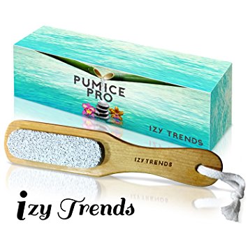 Pumice Stone - Better Grip With Handle And Less Mess - The Best Callus Remover Brush With 100% Pumice