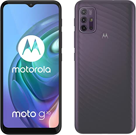 Moto G10 (128GB, 4GB) 6.5" Dual SIM GSM Unlocked 4G LTE, International Model XT2127-2 (Aurora Grey)