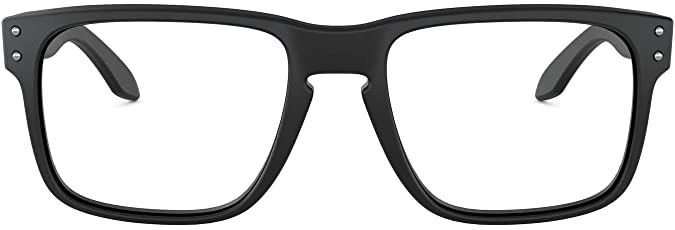 Oakley Men's OX8156 Holbrook RX Square Prescription Eyeglass Frames, Satin Black/Demo Lens, 54 mm