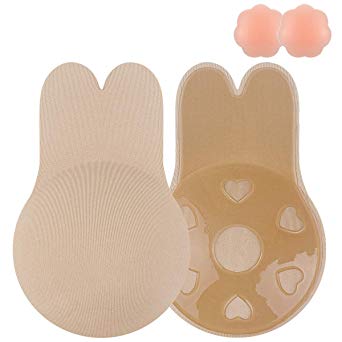 Niidor Breast Lift Nipplecovers Pasties Self Adhesive Sticky Silicone Invisible Push up Bra for Women