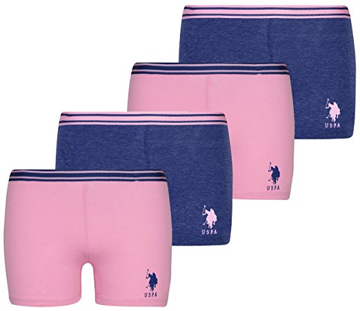 U.S. Polo Assn. Girls Playground Dance Shorts, (4-Pack)