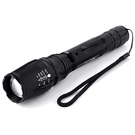 EcoGear FX LED Flashlight (TK120X): Professional LED Flashlight for Security, Tactical, Construction and Industrial Use - Zoom Function, 5 Light Modes and a Memory Light Mode (Batteries Not Included)