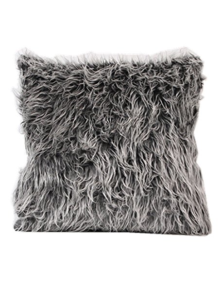 Menglihua Home Decorative Super Soft Plush Faux Fur Throw Pillow Cover Cushion Case Dark Gray