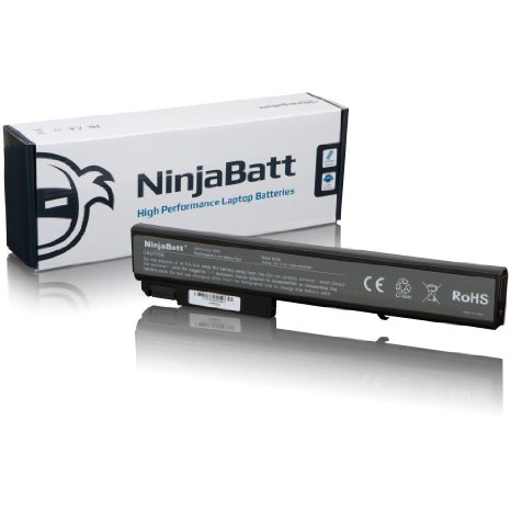 NinjaBatt® New Laptop Battery for HP EliteBook 8530p 8530w 8540p 8540w 8730w 8740w - High Performance [8 Cells/4400mAh/63wh]