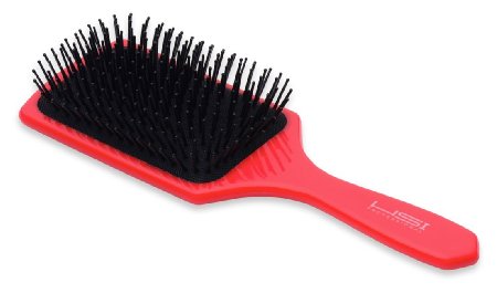 HSI Professional Velvet Touch Paddle Soft Brush for Wet and Dry Hair with Super Soft Flexible Ionic Bristles