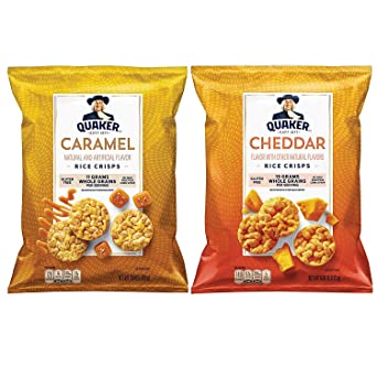 Quaker Rice Crisps, Cheddar & Caramel Variety Pack, 6.06 & 7.04 Oz Bags, 6 Count