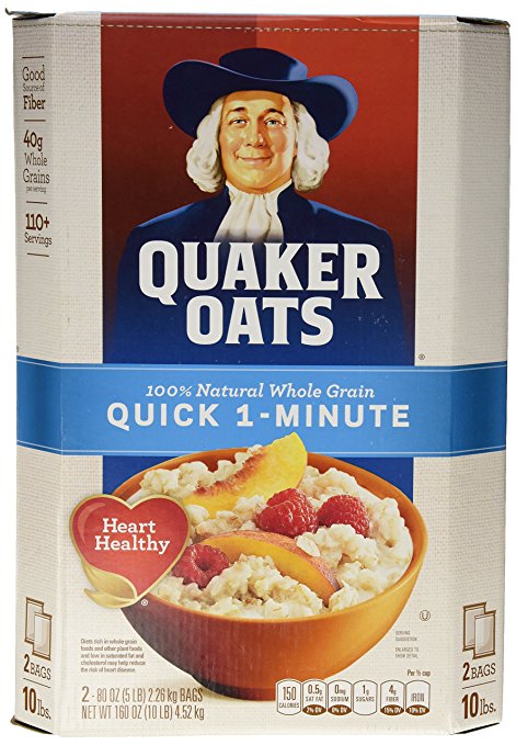 Quaker Oats Quick 1 Minute Oatmeal - 2/5 lb.