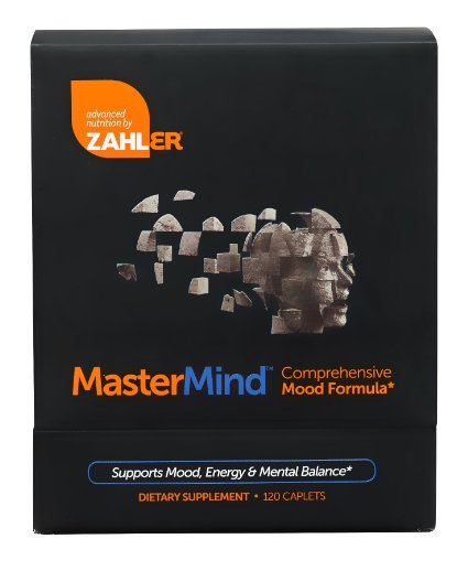 Zahlers Mastermind, Positive Mood Formula with 5-htp, Aids in Anxiety Stress and Depression, All Natural Safe and Effective Anti-Depressant Supplement, #1 Best Top Quality Vitamin to Boost Serotonin, Certified Kosher, 120 Tablets
