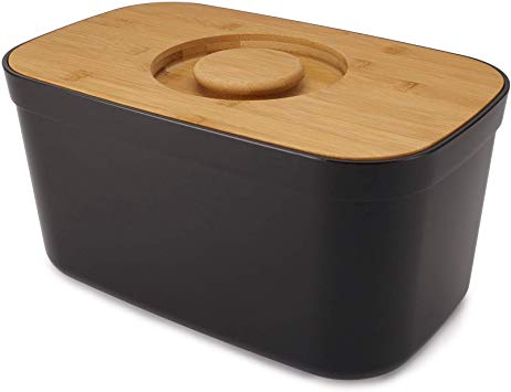 Joseph Joseph Bread Bin with Cutting Board Lid-Black, One Size