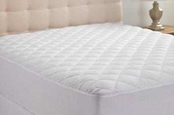 King Size Hypoallergenic Quilted Stretch-to-Fit Mattress Pad By Martha Clyne 10 Year Warranty