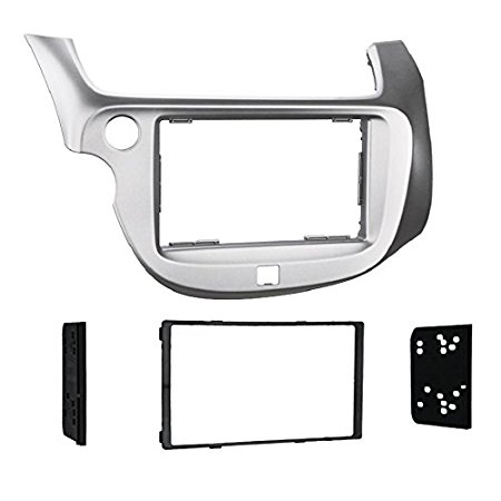 Metra 2009 - 2013 Honda Fit Dash Kit Double Din for Radio Install Silver