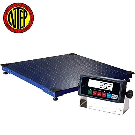 PEC Industrial Floor Scale,Accurate Digital Pallet Scales for Warehouse Weighing (24x24)