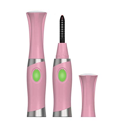 Heated Eyelash Curler with Comb Design Lash Curler Rechargeable Electric Eyelash Curler(Pink)