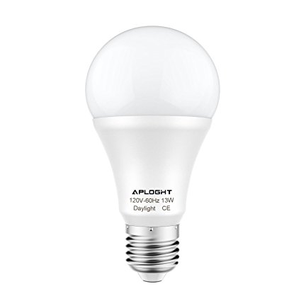 Aploght SA80E26D13 LED Bulb 1150lm 13-Watt (100-Watt Equivalent) A19 E26 Daylight White (5500K) Non-Dimmable Light Bulbs