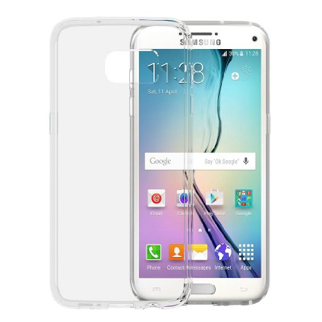 Galaxy S7 Edge Case - Quirkio - TPU Crystal Clear Hard Back Skin Transparent Slim Rubber Dust Proof Drop Protection Shock Absorption Technology Fitted Cover Case for Samsung Galaxy S7 Edge