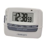 MeasuPro CCT300 Digital Clock Timer and Stopwatch with Three Alert Type Settings - Buzz Beep and LED