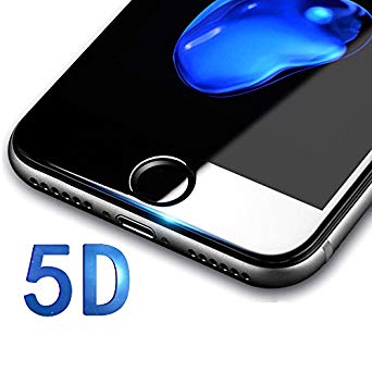 COOCOl Hardness 5D Curved Edge Full Cover Tempered Glass for iPhone 7 Glass iPhone 6 Glass 6S X 8 Plus Screen Protector Film for iPhone 8 Plus White