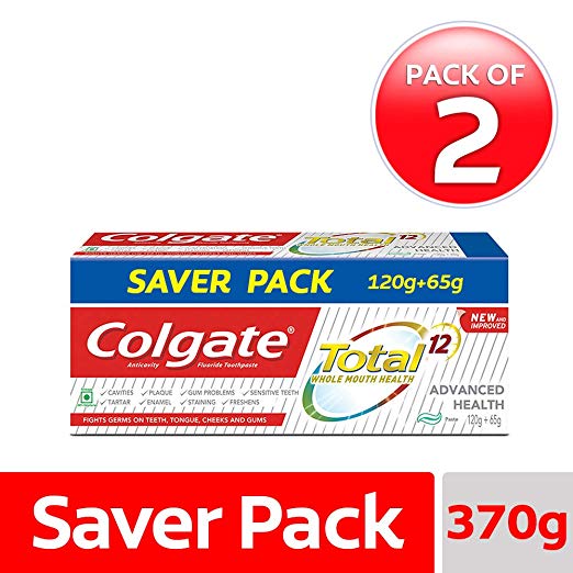 Colgate Total Advanced Health Anticavity Toothpaste - 185 g (Pack of 2)