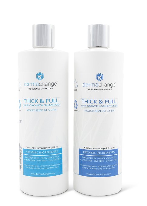 Hair Growth Organic Shampoo and Conditioner Set - Grow Hair Fast - With Essentials for Growing - Best Hair Regrowth With Vitamins - Prevent Hair Loss - Hair Thickening - For Women and Men