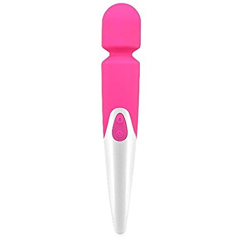 Rechargeable Vibrator,Tracy's dog 10 Speed Powerful Vibrator Electric Wand Massager(Pink)