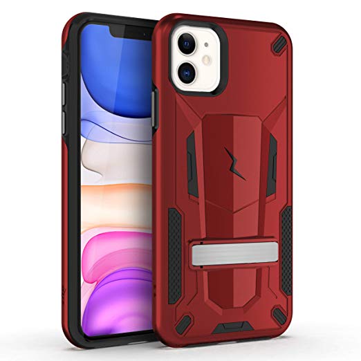 ZIZO Transform Series iPhone 11 Case - Dual-Layer Protection w/Kickstand, Military Grade Drop Protection - Red