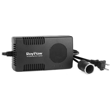 RoyPow 120W (Max 150W) Power Supply AC to DC Adapter 110V/120V to 12V Car Cigarette Lighter Socket 12V/10A DC Power Converter