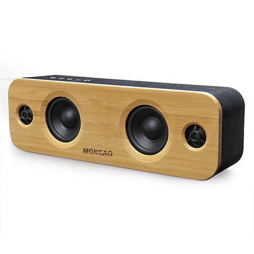 MOKCAO LIFE 30W Bluetooth Speakers, Loud Bamboo Wood Home Audio Wireless Speaker with Super Bass, 3EQ Modes for Home, Outdoors Party & Subwoofer