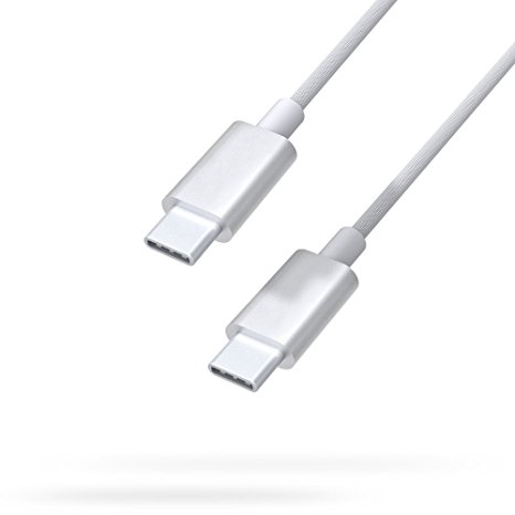 Omars USB-C to USB-C 2.0 Cable 6ft for USB Type-C Devices Including the new MacBook, ChromeBook Pixel, Nexus 5X, Nexus 6P, OnePlus 2 and More Silver