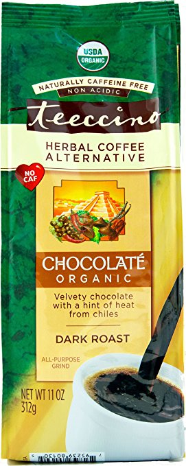 Teeccino Chocolate Organic Chicory Herbal Coffee Alternative, Caffeine Free, Acid Free, 11 Ounce