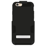 Seidio DILEX Pro Case with Metal Kickstand and Holster Combo for iPhone 6 - Retail Packaging - Black