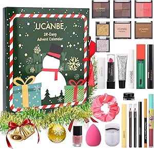 UCANBE Makeup Advent Calendar 2024 for Women Teens Girls, 24 Piece Christmas Holiday Gift Sets, Beauty & Cosmetic Surprises Countdown