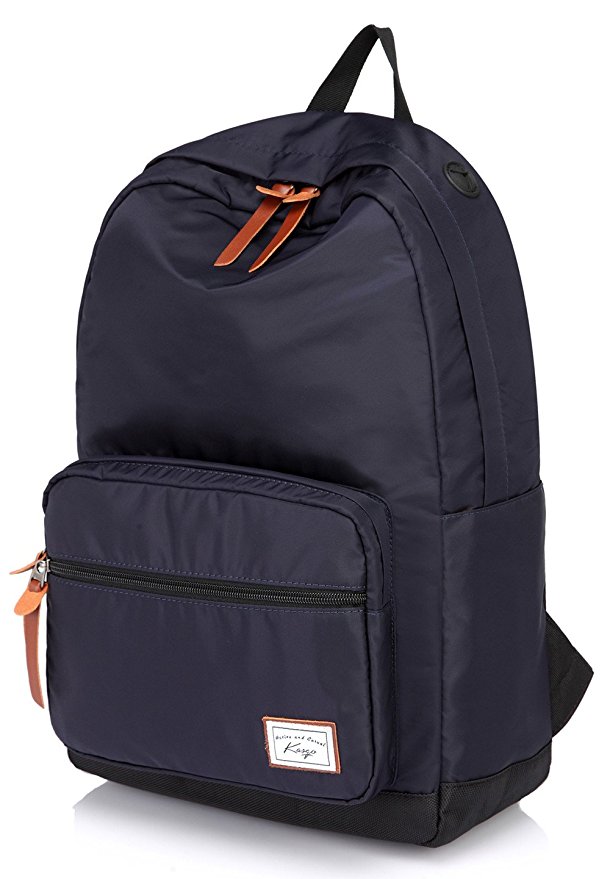 School Backpack,Kasqo Water Resistant Eco-Nylon College fits 15.6 inch Laptop Casual Daypack